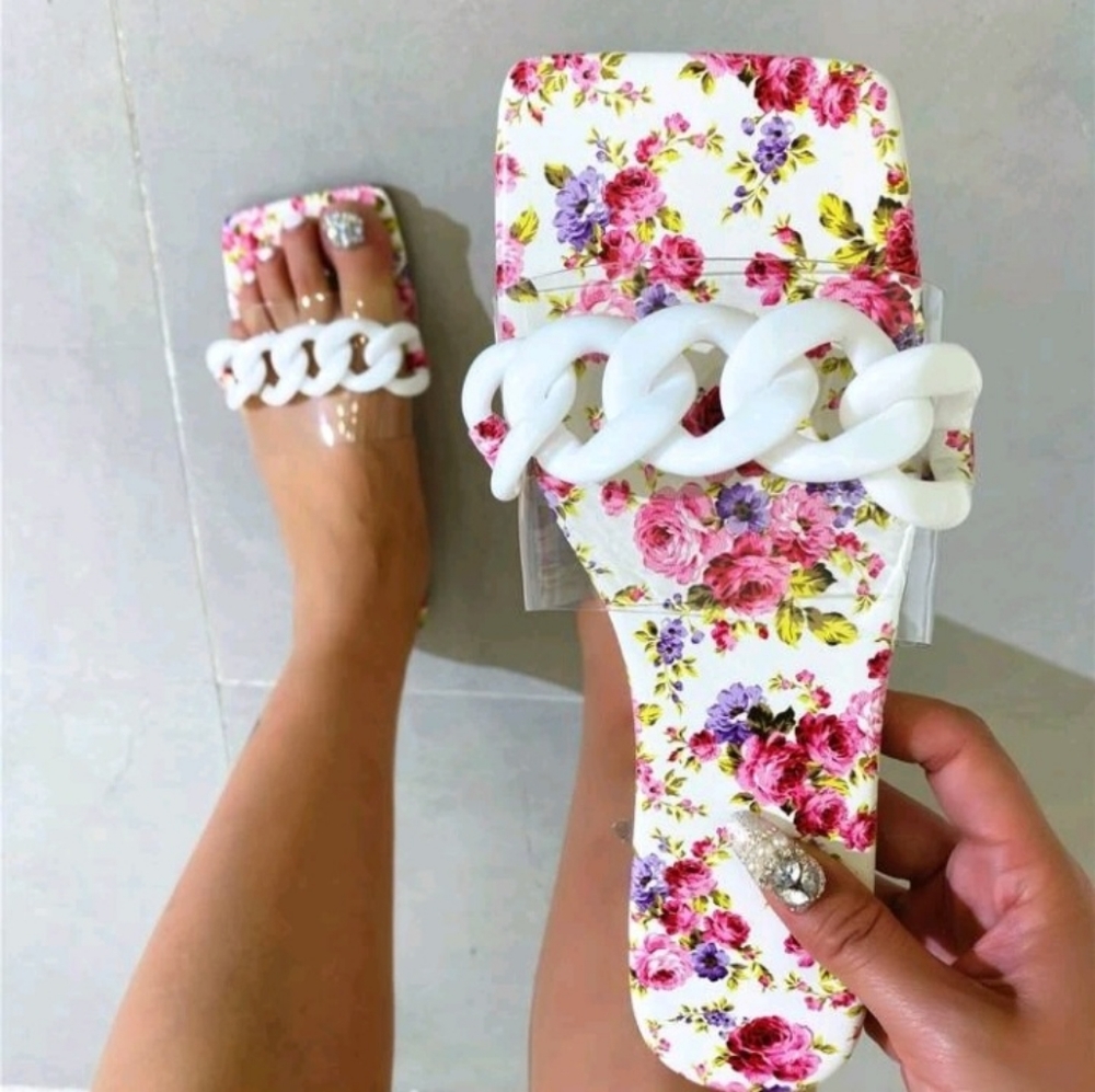 New Floral Print Sandals
